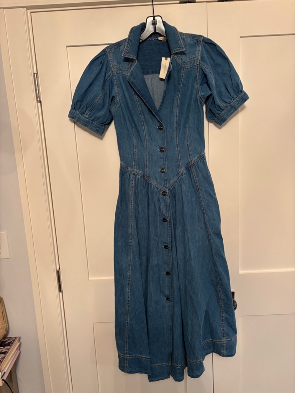 Pilcro Denim button front midi Midi Dress Sz 0